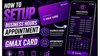 How To Setup business Hour And Appointments in #gmaxcard #digital #digitalcard #digitalbusinesscard