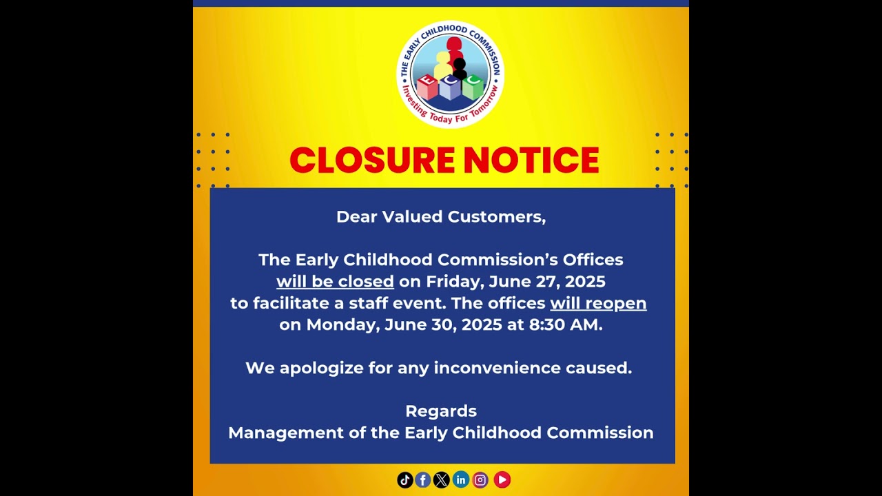 Closure Notice - Staff Event