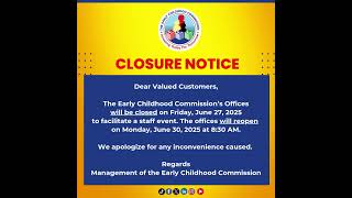 Closure Notice - Staff Event