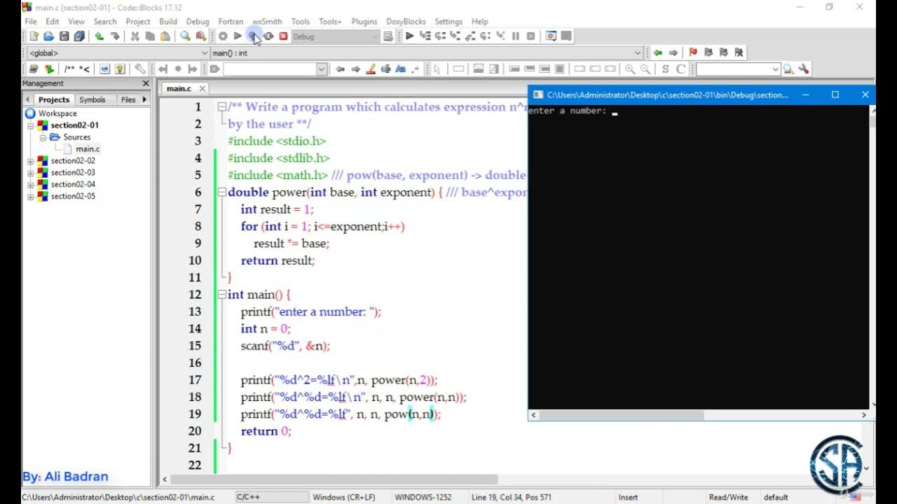 C Program to Calculate Power of a Number - YouTube