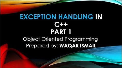 exception handling part 1