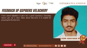Congratulations Laxmi Narayanan M for getting placed as a software developer