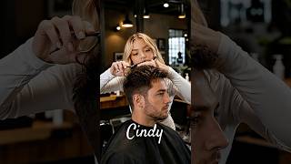 Mindy Western Blonde Barber Relaxing Haircut and Razor Beard Shave ASMR