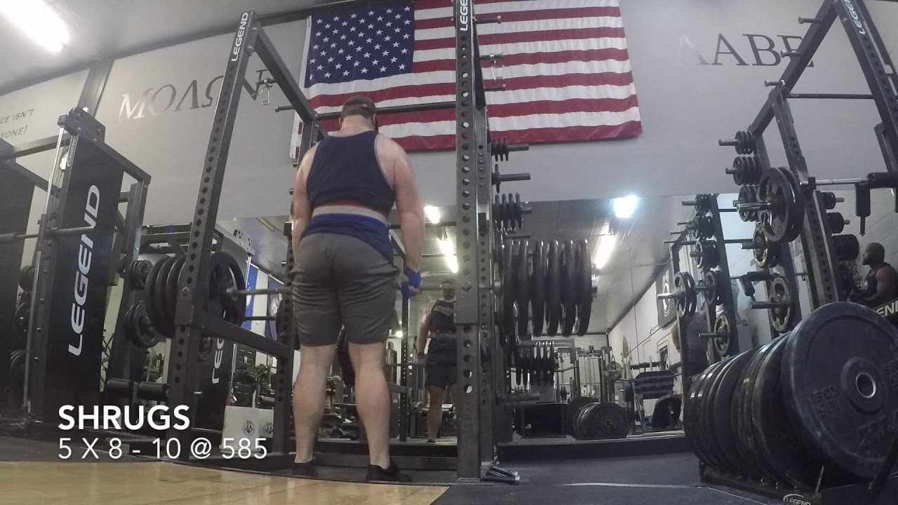 Yates Rows + Strict Shrugs+ Wide Grip Cable Rows + Assisted Pull Ups