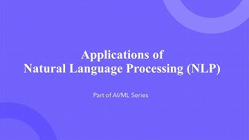 Applications of Natural Language Processing (NLP) - An Overview