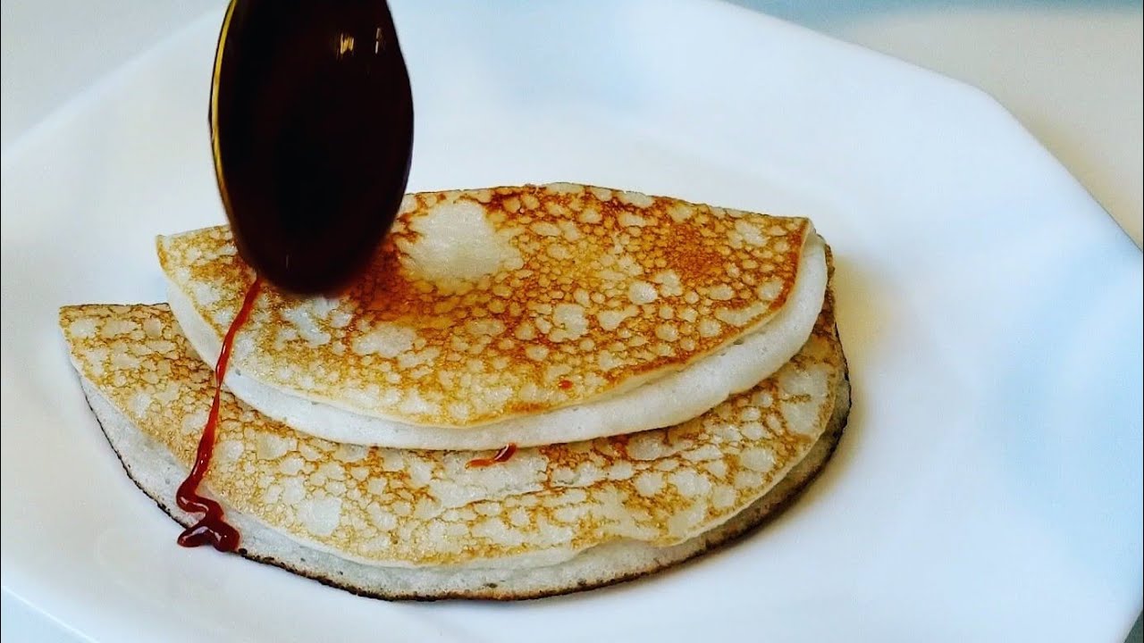 Rice Pancakes with Caramel Sauce Rice Pancakes No Eggs, No Milk