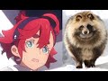 Suletta VS Tanuki Noises [Gundam Witch From Mercury Meme Kana Ichinose 市ノ瀬 加那 ガンダム水星の魔女 スレッタ たぬき 比較]