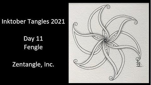 Inktober Tangles 2021 Day 11 Fengle