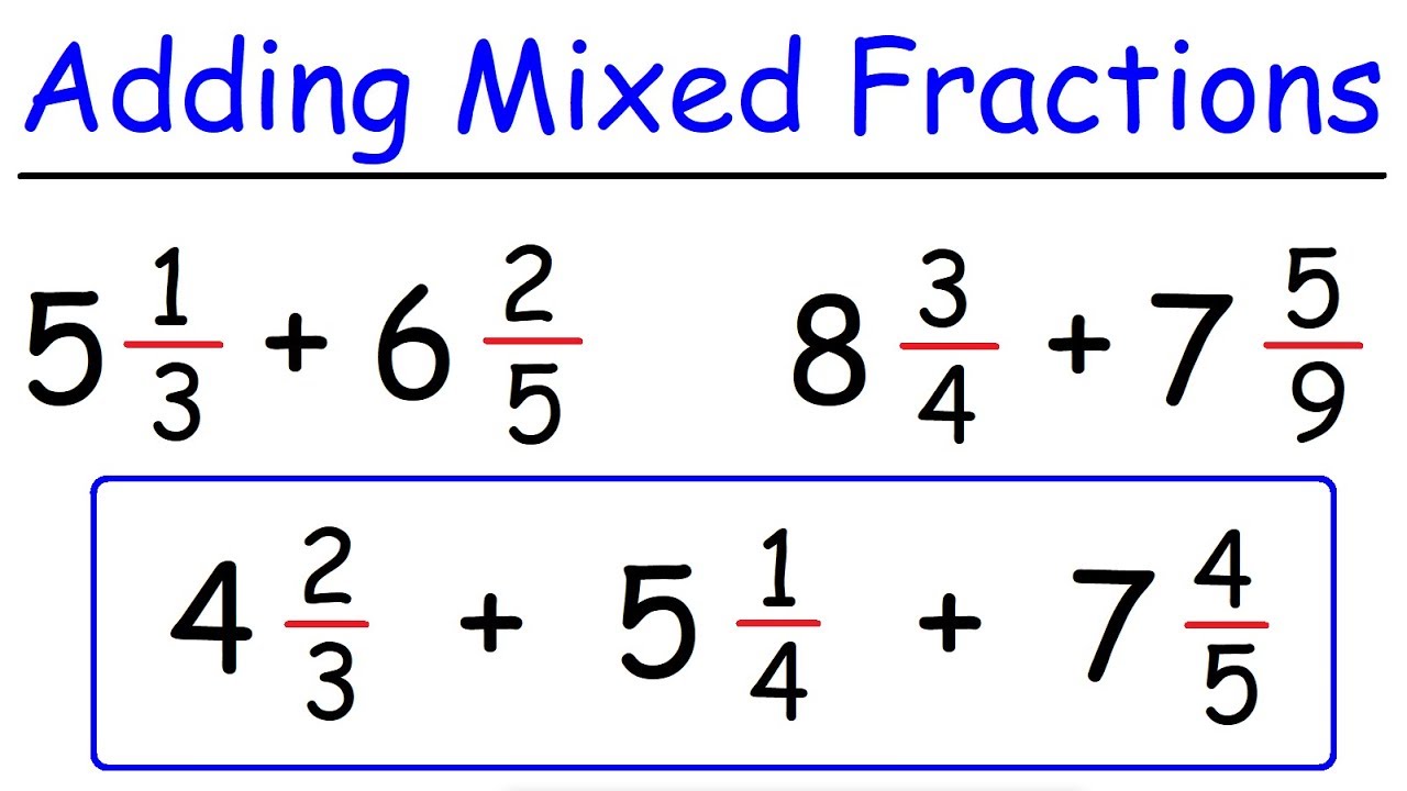 How To Add Two Fractions With Whole Numbers | Astar Tutorial