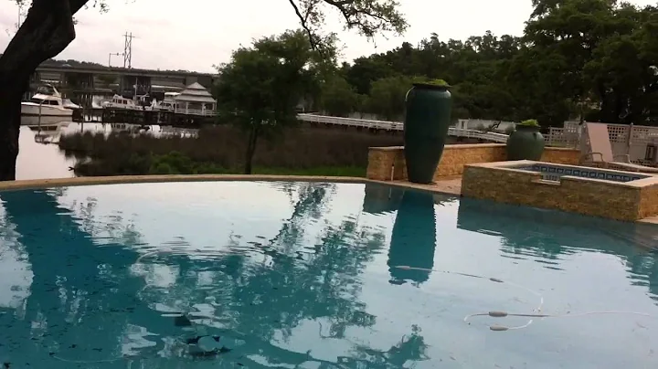 Poolside at the Strom and Teresa Smith home