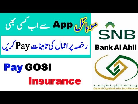 How to Pay Workser Tameen / Insurance with Bank Al Ahli NCB SNB in Urdu Hindi | سدد تامینات