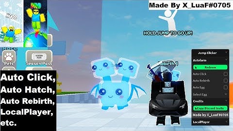 Jump Clicker 🌟 OP Script | Auto Click, Hatch, Rebirth, etc.