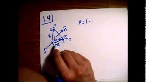 Griffiths Electrodynamics Problem 1.4: Cross Product to Find Normal Vector