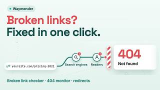 Waymender – WordPress Broken Link Checker, 404 Monitor and Redirects