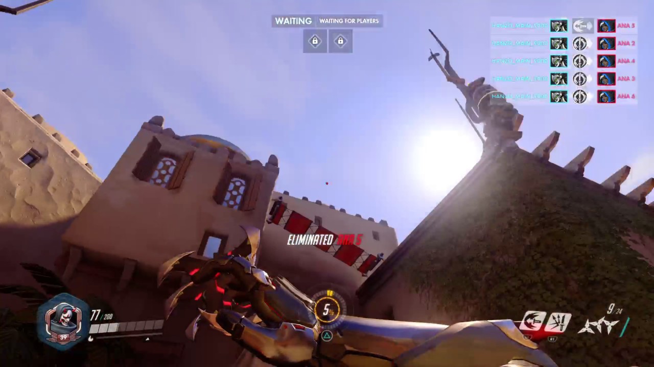 Overwatch:Ana bot Genji sword training