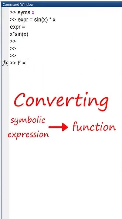 🤯 Convert Symbol to Function in MATLAB 🤯 - YouTube