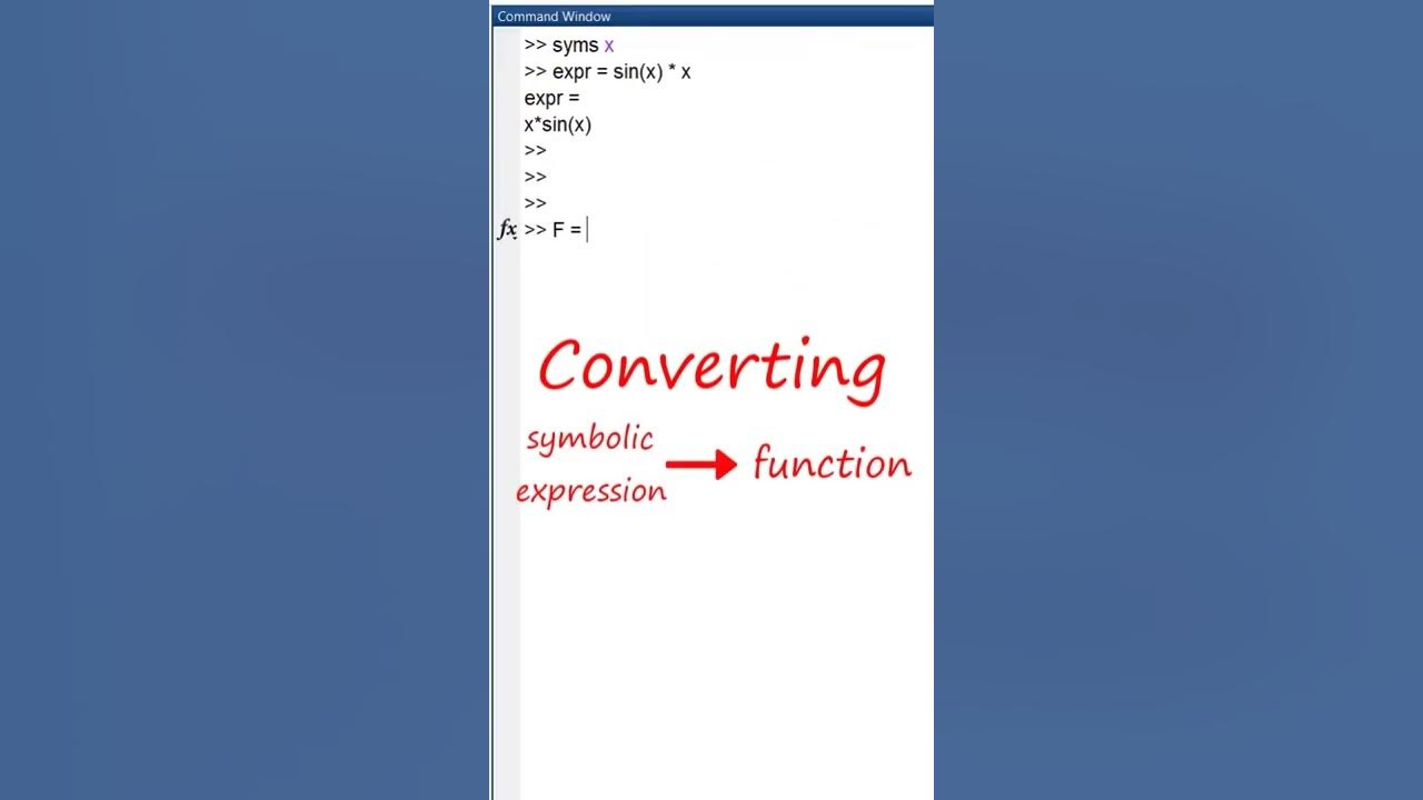 🤯 Convert Symbol to Function in MATLAB 🤯 - YouTube