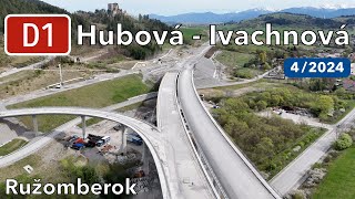 Construction of Slovak Highway D1 Hubová  Ivachnová (April 2024)