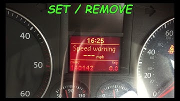 VW AUDI SEAT SKODA how to set speed warning OR remove disable speed warning