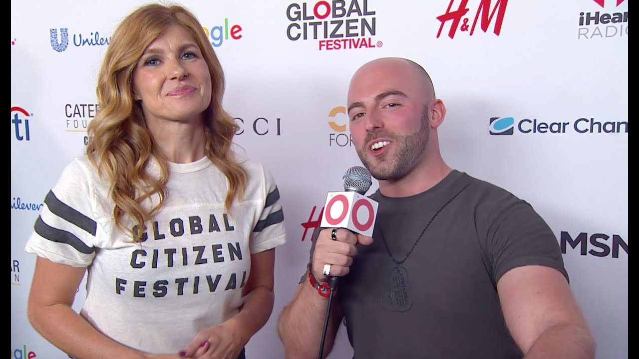 Connie Britton backstage with Matt Santoro at Global Citizen Festival