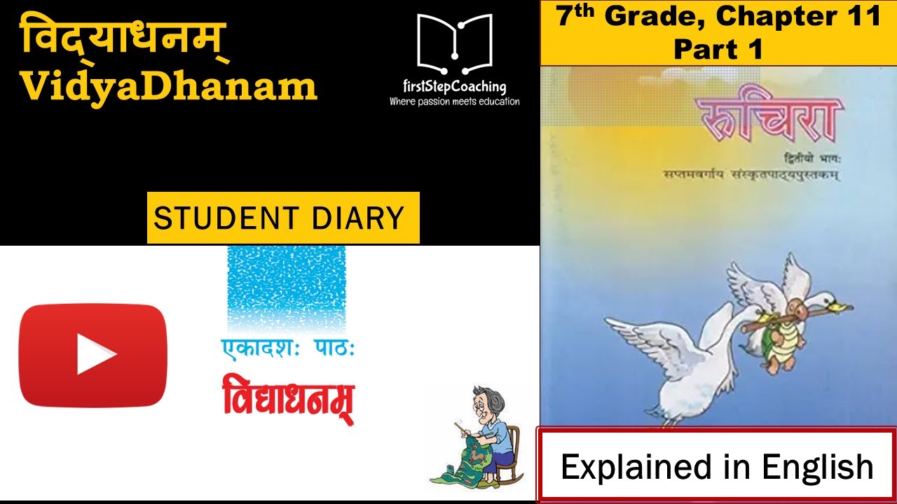 Vidyadhanam Part1 | Sanskrit Grade7 Ch.11 Explained in English | Sanskrit Tuition 2025 | Ruchira