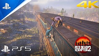 Ps5 4K - Train Robbery Scene - Red Dead Redemption 2 In 2023