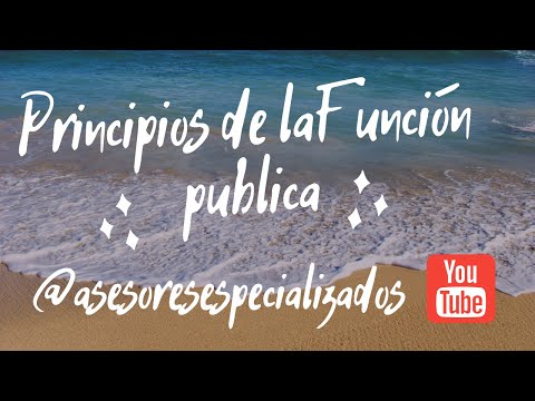 PRINCIPIOS DE FUNCION PUBLICA Y SU FINALIDAD