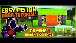How to Build an EASY 2x2 Piston Door in Minecraft! (Tutorial)