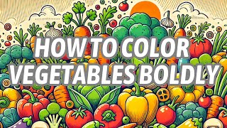 How to Color Vegetables Boldly - Easy Coloring Tips for Kids Adults