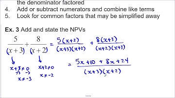 6.3 Adding & Subtracting Rational Expressions (Math 20-1)