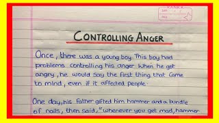 Controlling Anger Story writing | Story Writing in English | English Story for Kids