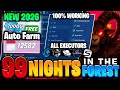 🌲 99 Nights In The Forest Script - NEW UPDATE 2026 | Auto Days, Farm Diamonds, Bring All, GODMODE