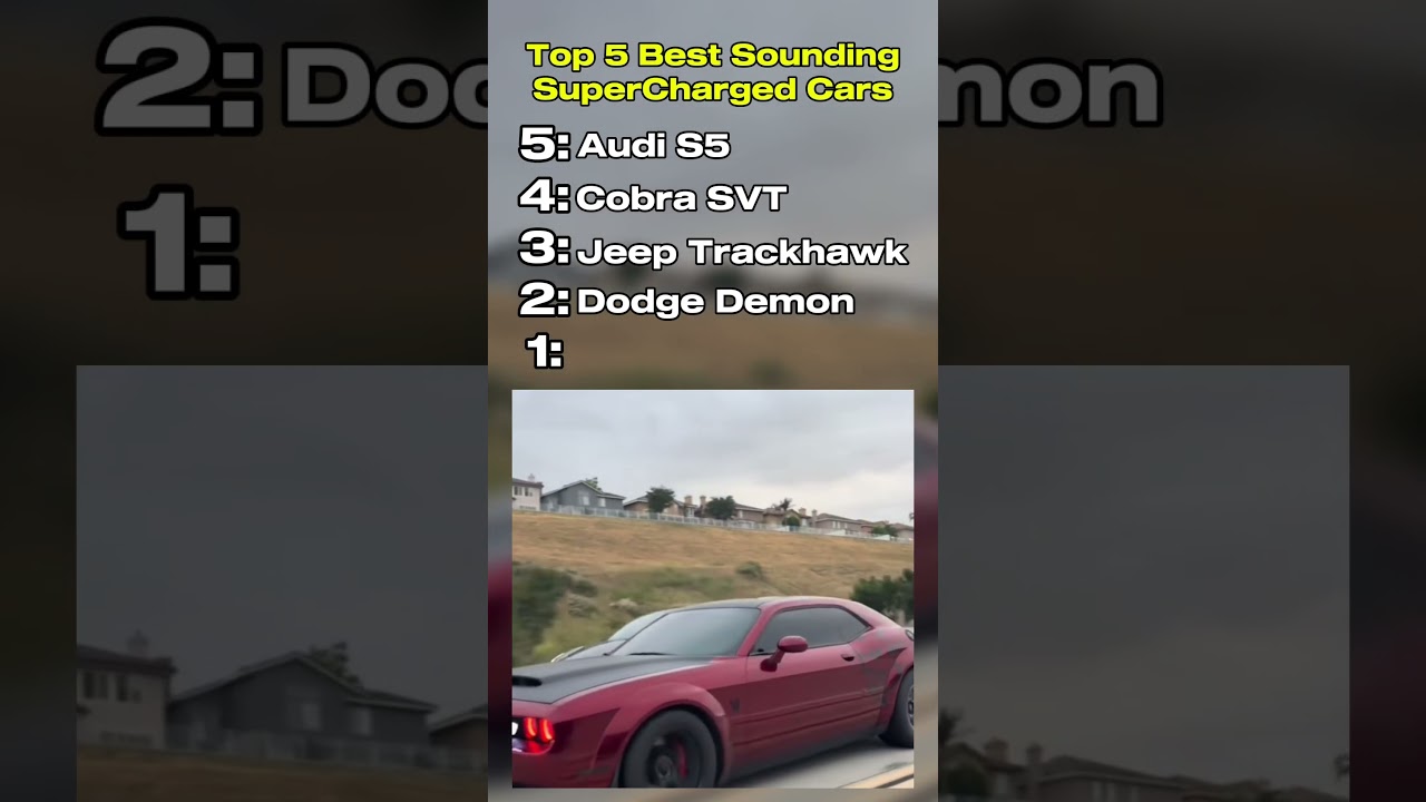 Top 5 Best Sounding SuperCharged Cars | 