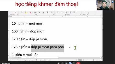 học tiếng Khmer về số tiền