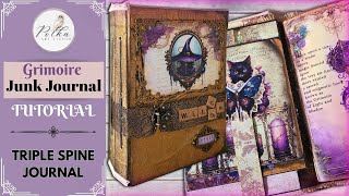 Grimoire Junk Journal Full Tutorial | Witches Secret Grimoire Printables Kit