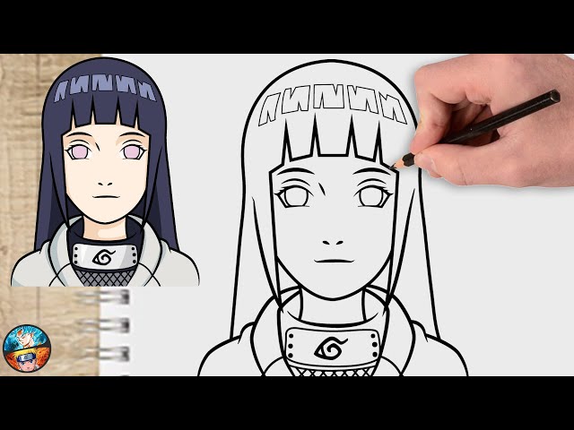Como desenhar animes Hinata Hyuga de Naruto Parte 2 ✍️🤓 #comodesenhar