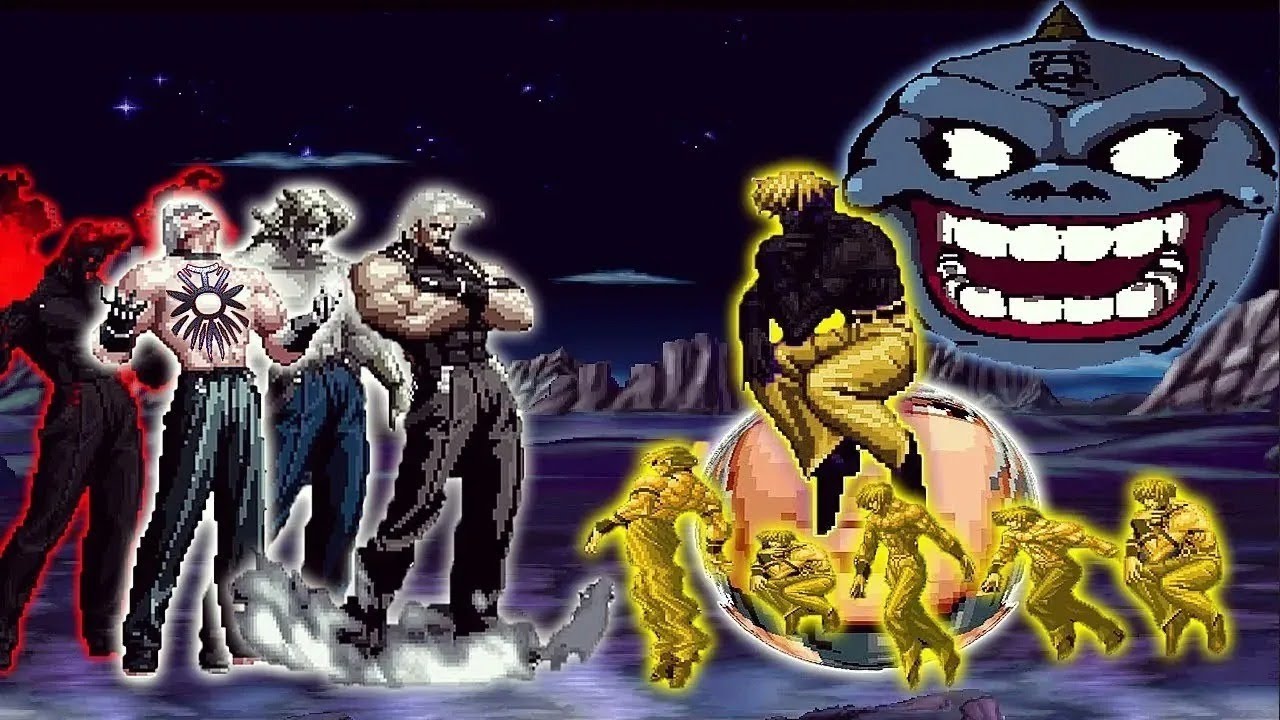 [Mugen KOF] Legend Gold Metal Hastur Vs New Final Rugal Team - YouTube
