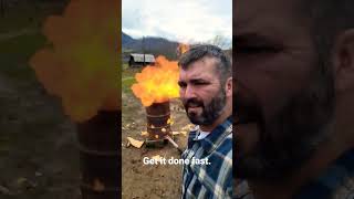 JET POWERED BURN BARREL