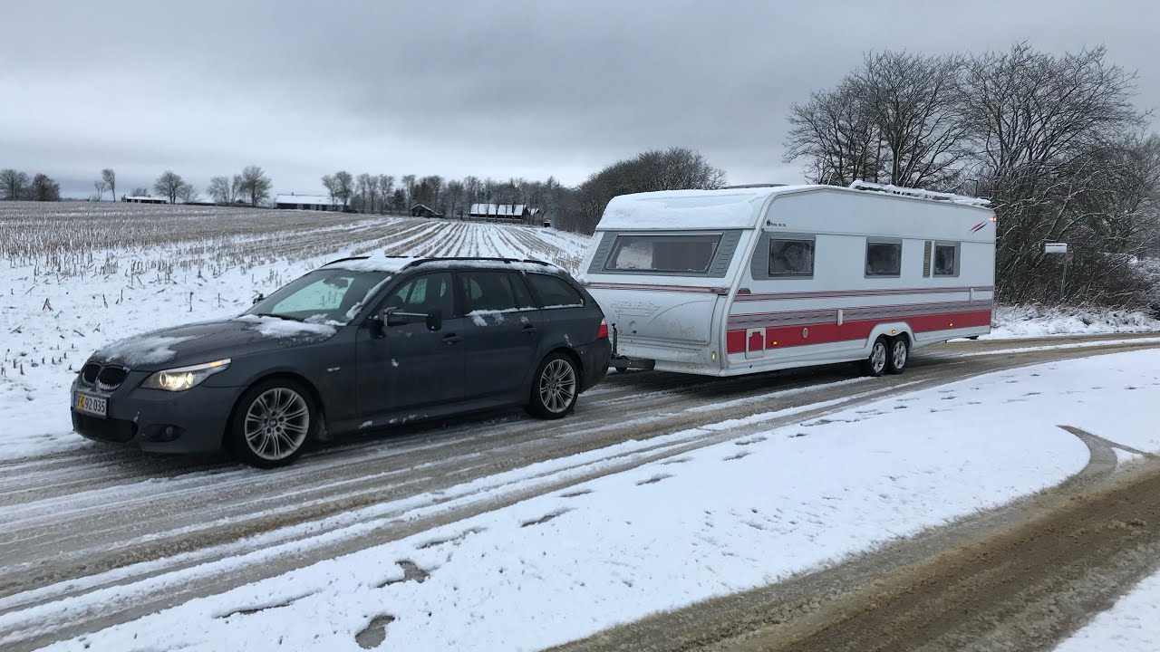 Kabe 780 & BMW 530d in snow