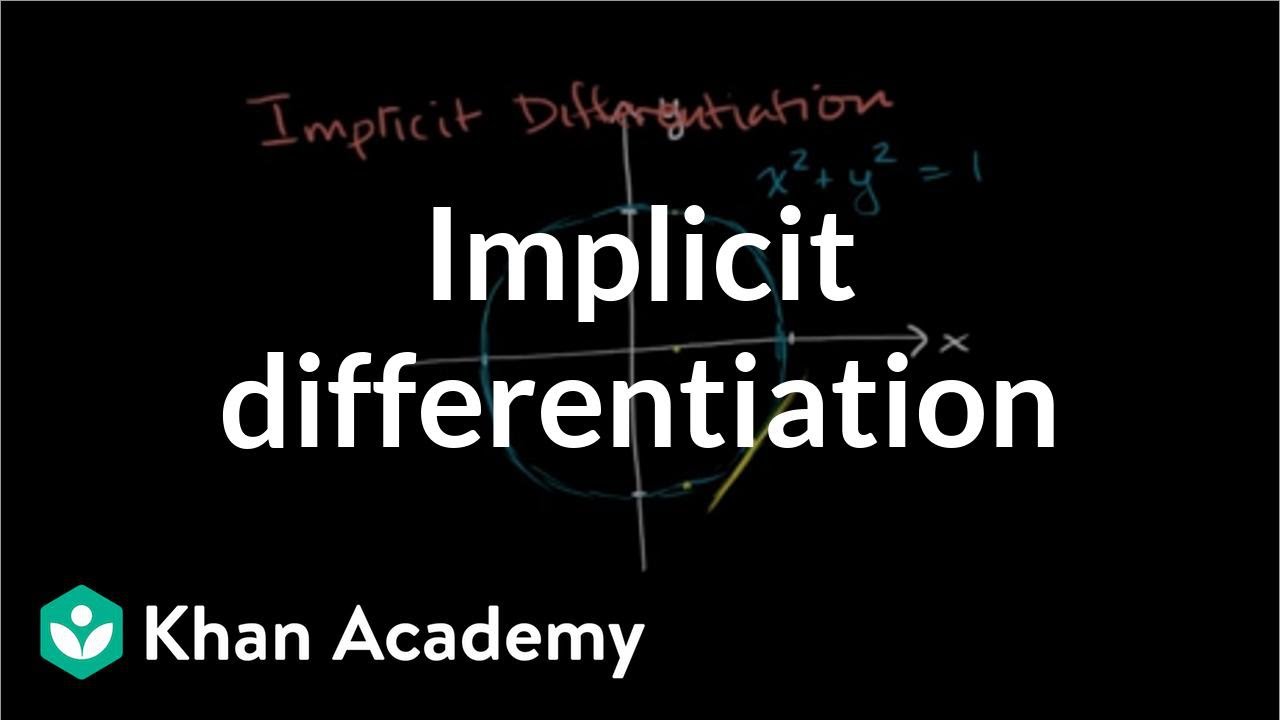 Implicit differentiation | Advanced derivatives | AP Calculus AB | Khan Academy