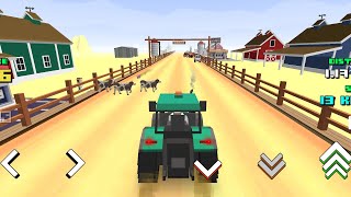 Farming World RACE MODE Stop Cow Race  - Blocky Farm.& Racing 2020 | Android / Ios GamePlay screenshot 4