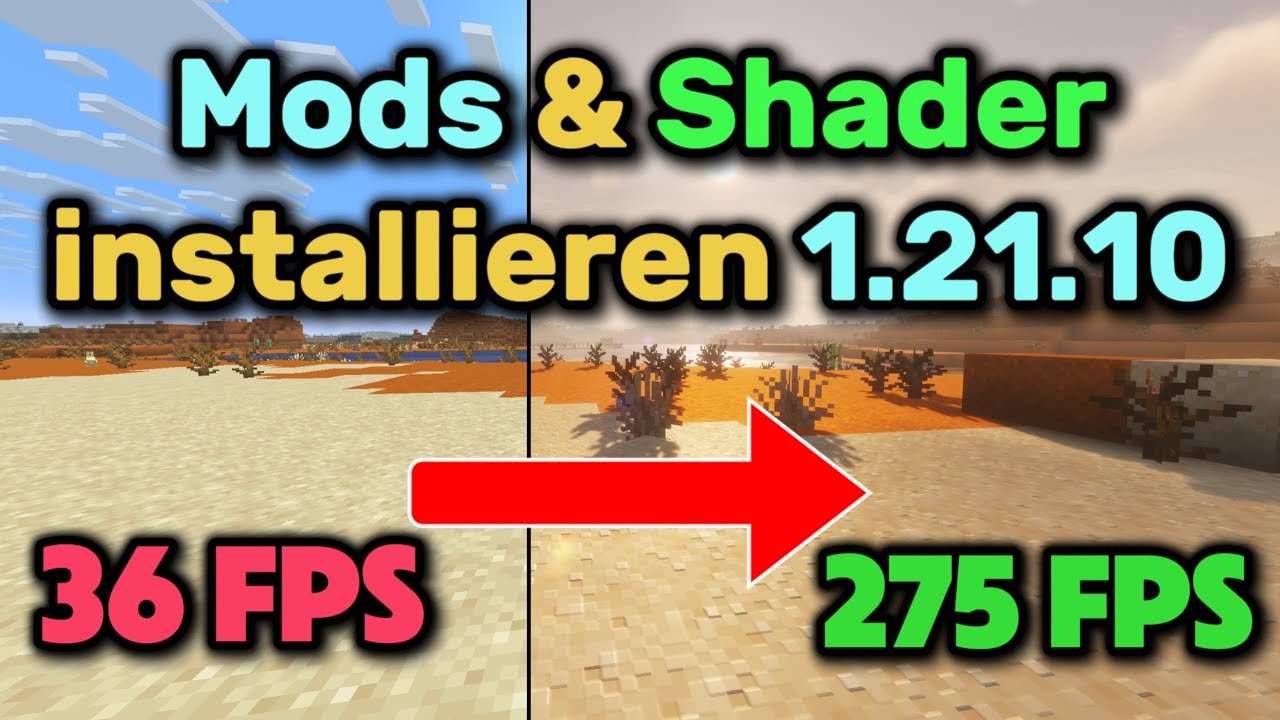 Minecraft 1.21.10 Mods & Shader installieren – Mehr FPS bekommen! (Tutorial)