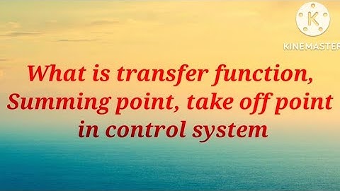 Summing Point, Take Off Point, Block Diagram Reduction Rule in hindi #controlsystem#transferfunction