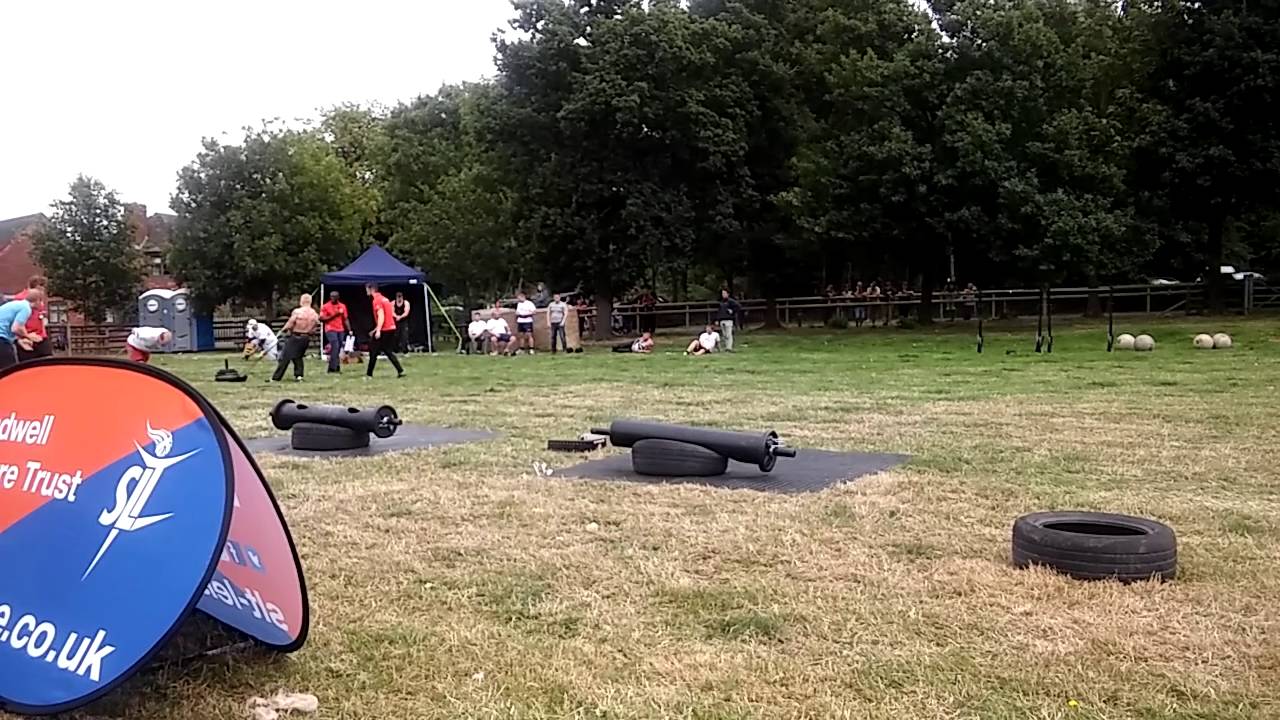 Sandwells Strongest Man competition 2016 Day 1 110kg sled drag.