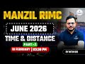 RIMC Exam Maths Class Time &amp; Distance Part-2 for RIMC Exam 2026 | Manzil Batch | Maths by Nitin Sir