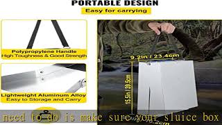VEVOR Folding Aluminum Alloy Sluice Box, Compact 50 Sluice Boxes for Gold, Lightweight Gold Sluice