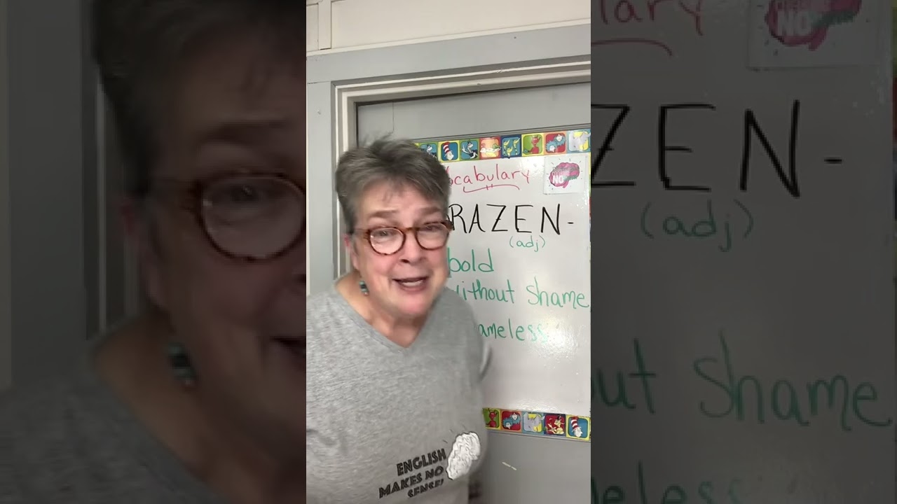 Vocabulary Day!  BRAZEN