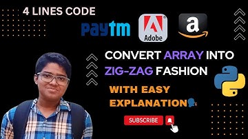 Convert array into Zig Zag fashion  | 09-06-2024 | gfg potd today | GFG Problem of the day #day81