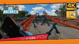 Ice Breaker: 🙃 4K Front Row POV, Full Speed, No Regrets! Roller Coaster SeaWorld Orlando