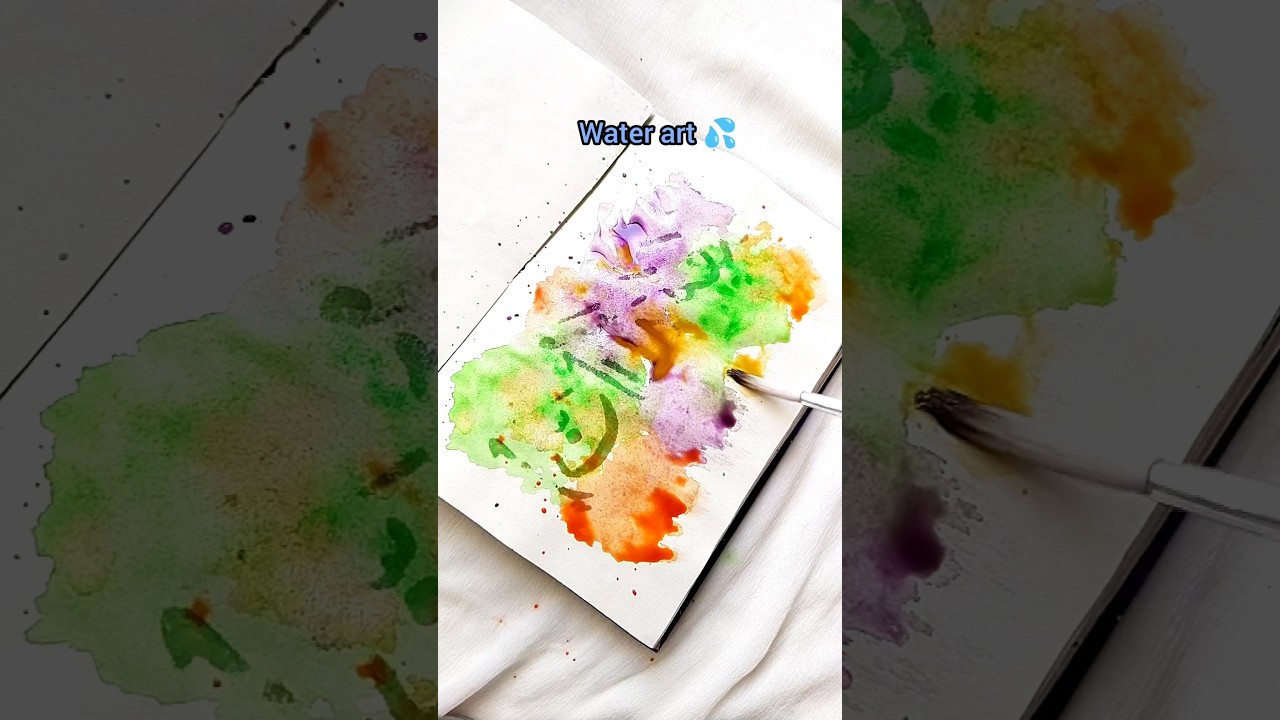 Easy Arabic calligraphy on water art 💦 #art #water #arabiccalligraphy #kul #artshorts #viral